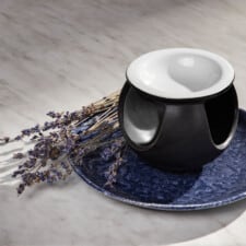 Kominek ceramiczny czarny