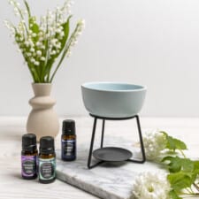 Ceramiczny kominek do olejków i wosków zapachowych Spa Blue