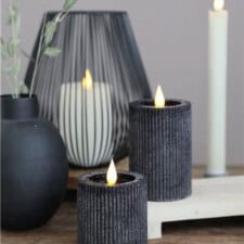 Świeca Pillar LED - BLACK